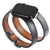 Chic Double Layer Leather Replacement Strap for Apple Watches