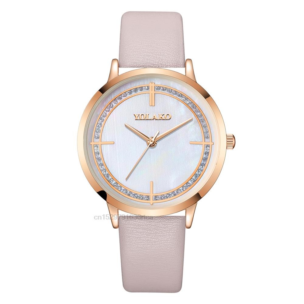 Ultra-Slim Numberless Vegan Leather Strap Quartz Watches