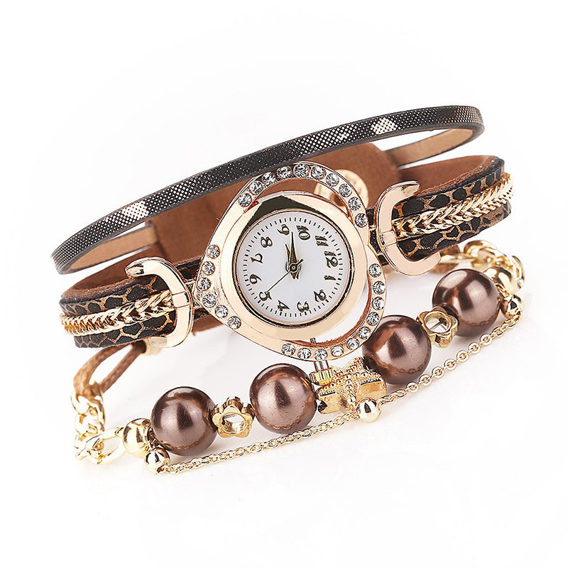 Multi-layer Love Heart Summer Fashion Bracelet Quartz Watches