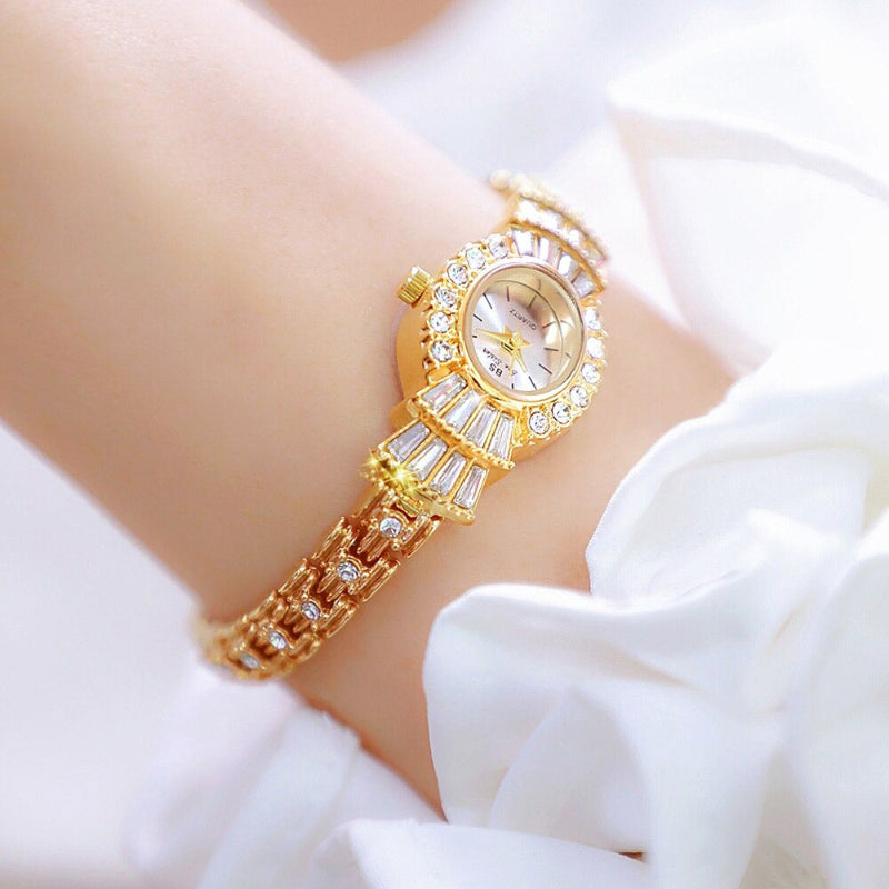 Dainty Rhinestone Embellished Luxury Quartz Watches