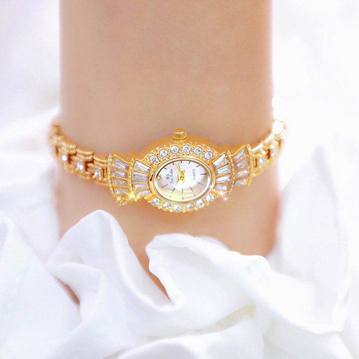 Dainty Rhinestone Embellished Luxury Quartz Watches