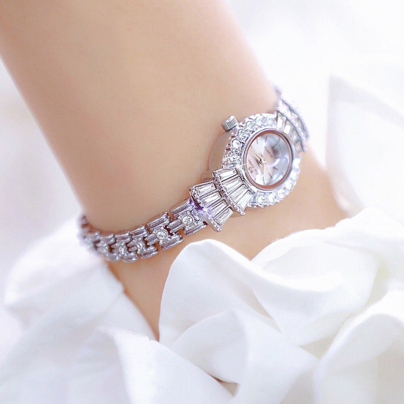 Dainty Rhinestone Embellished Luxury Quartz Watches