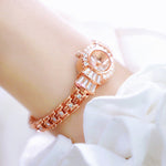 Dainty Rhinestone Embellished Luxury Quartz Watches