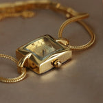 Luxurious Gold-Plated Square Dial Bracelet Quartz Watches