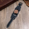 Genuine Leather Strap Vintage Cuff Quartz Watches