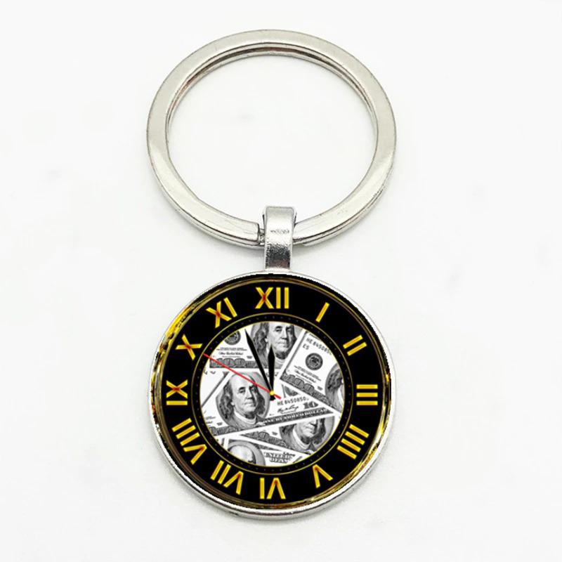 Keychains - Vintage Fashion Glass Art Clocks Keychain