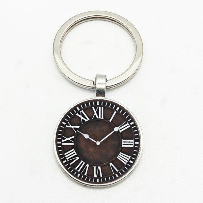Keychains - Vintage Fashion Glass Art Clocks Keychain