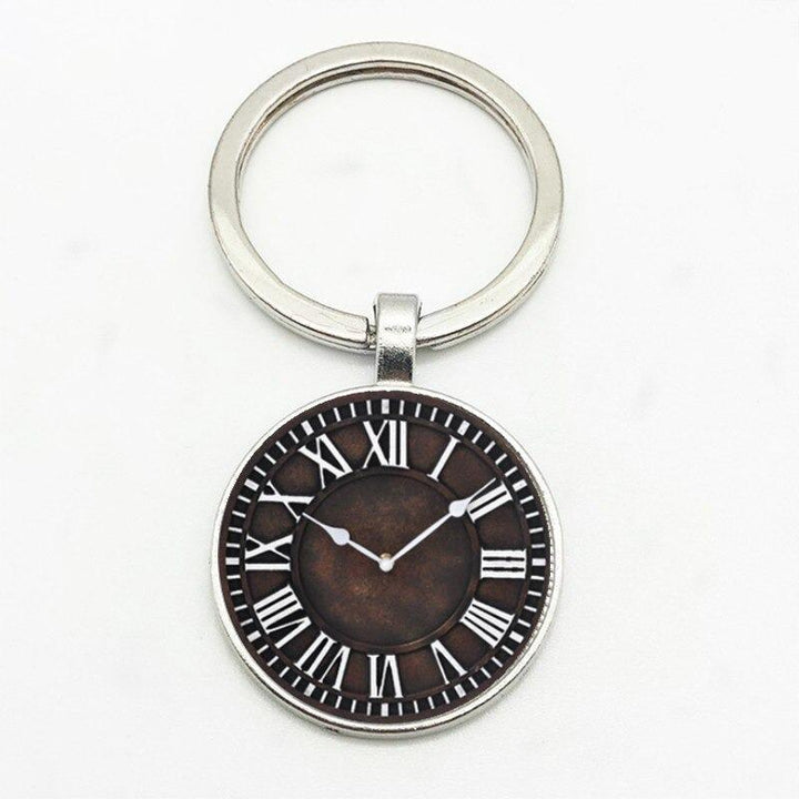 Keychains - Vintage Fashion Glass Art Clocks Keychain