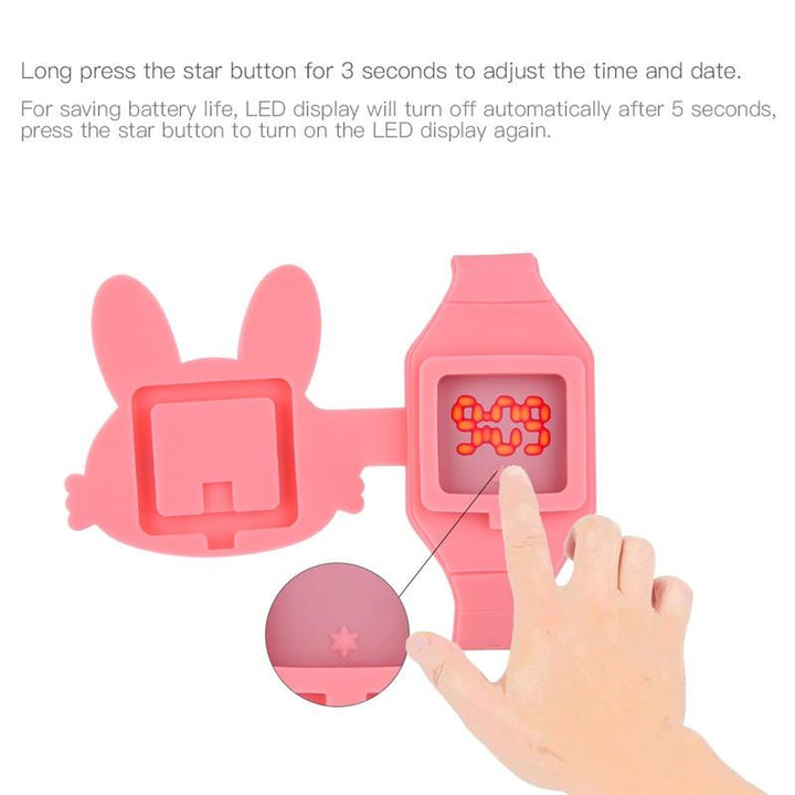 Kid's Fashion Watch - The Pets™ 3 Pcs Set Cartoon  LED Digital Sports Watch For Kids