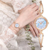 3D Embossed Daisy Flower Slim Bracelet Quartz Watches