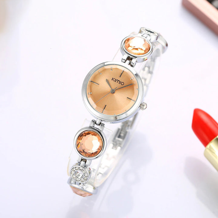 Vintage Fashion Rhinestone Bejeweled Bracelet Quartz Watches