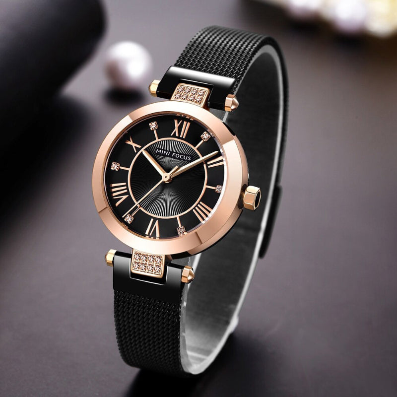 Women's Simple Roman Numeral Scale Dial Quartz Watches