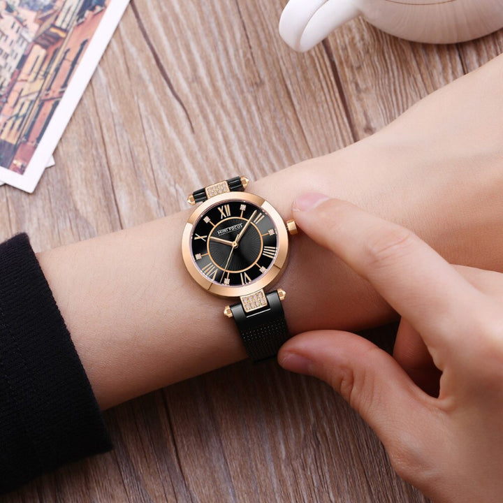 Women's Simple Roman Numeral Scale Dial Quartz Watches