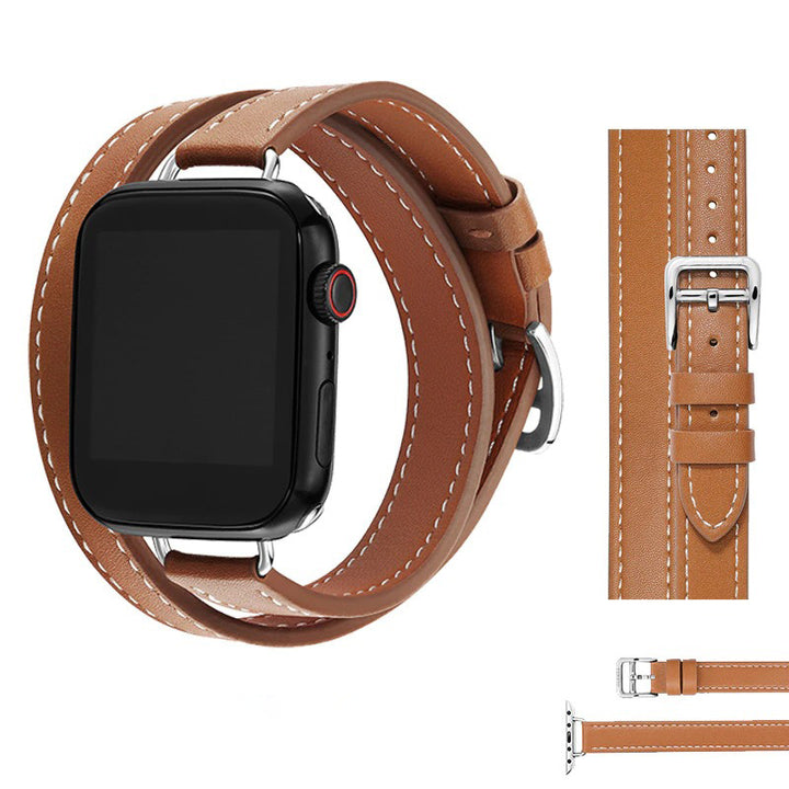 Multi-layer Leather Strap Replacements for Apple Watches