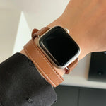 Multi-layer Leather Strap Replacements for Apple Watches