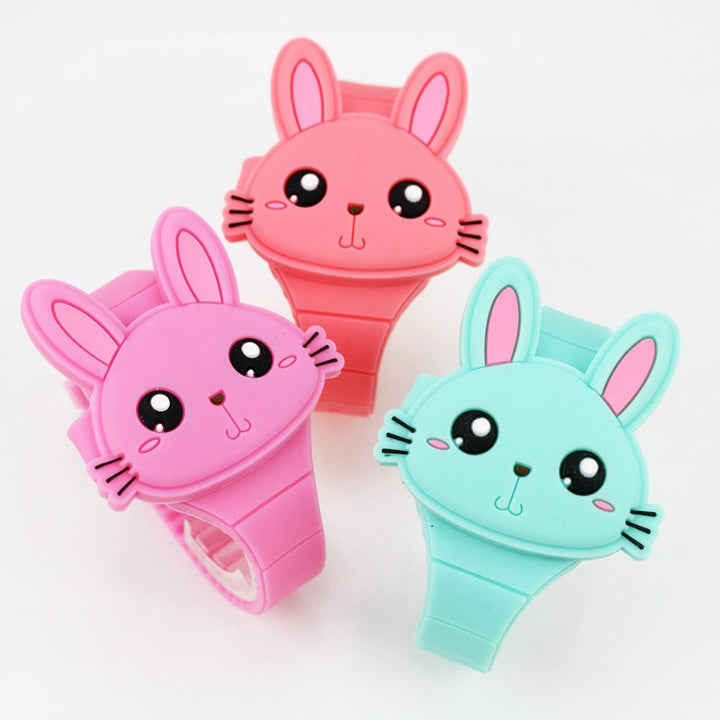 Adorable Cartoon Bunny Silicone LED Digital Watches for Kids