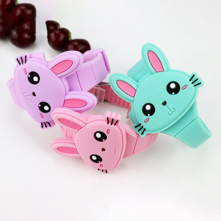 Adorable Cartoon Bunny Silicone LED Digital Watches for Kids