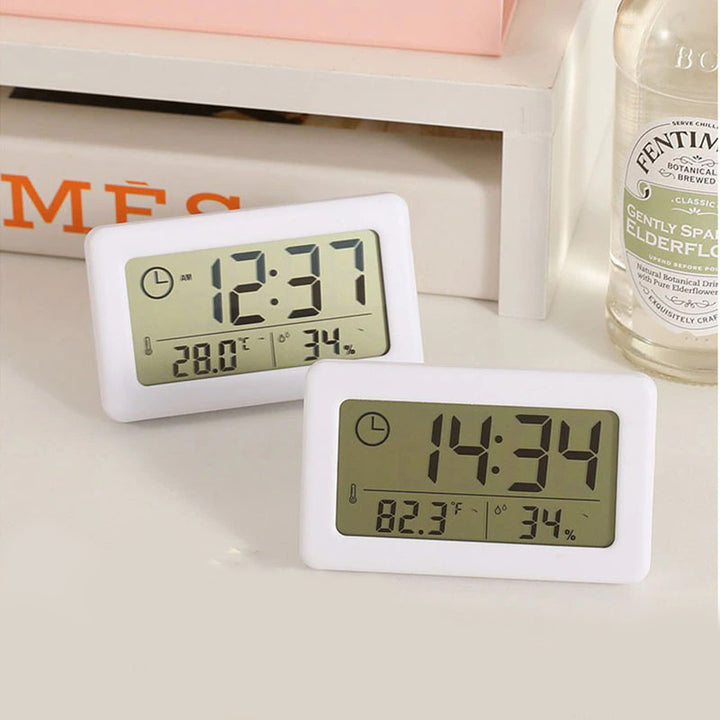 Thin and Convenient Digital LED Wall Clock with Humidity Display