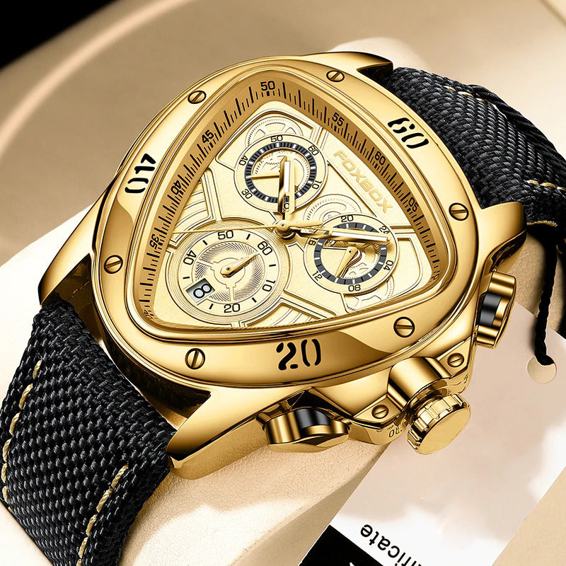 High-Performance Triangular Case Chronograph Quartz Watches