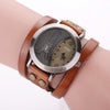 Vintage Wrap Around Vegan Leather Bracelet Quartz Watches