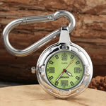 Luminous Dial Clip-on Carabiner Quartz Pocket Watches