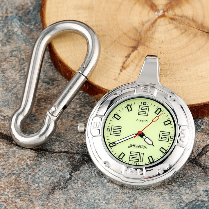 Luminous Dial Clip-on Carabiner Quartz Pocket Watches