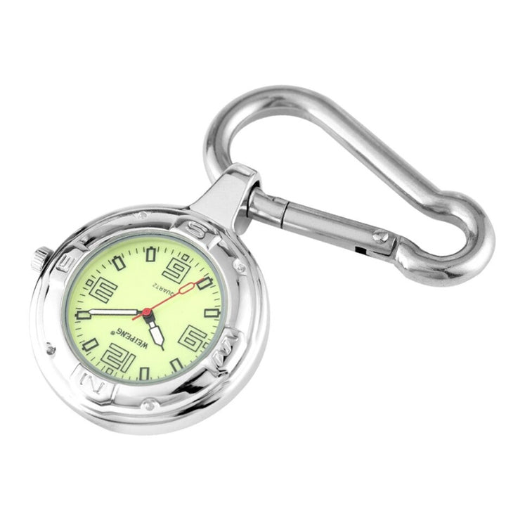 Luminous Dial Clip-on Carabiner Quartz Pocket Watches