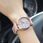 Brilliant Starry Sky Round Simple Dial with Vegan Leather Band Quartz Watches