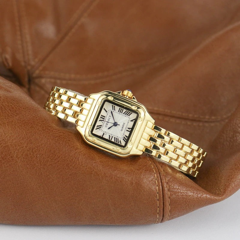 Classic Stainless Steel Roman Numeral Dial Quartz Watches