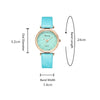 Casual Geometric Floral Design Dial Quartz Watch