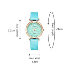 Casual Geometric Floral Design Dial Quartz Watch