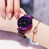 Starry Night Women's Watch with Bejeweled Bangle