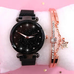 Luxury Watches For Women - Starry Night Women's Watch With Bejeweled Bangle