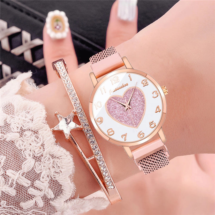 Romantic Glistening Love Heart Dial Quartz Watches