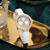 Rhinestone Embellished Round Dial Quartz Watches