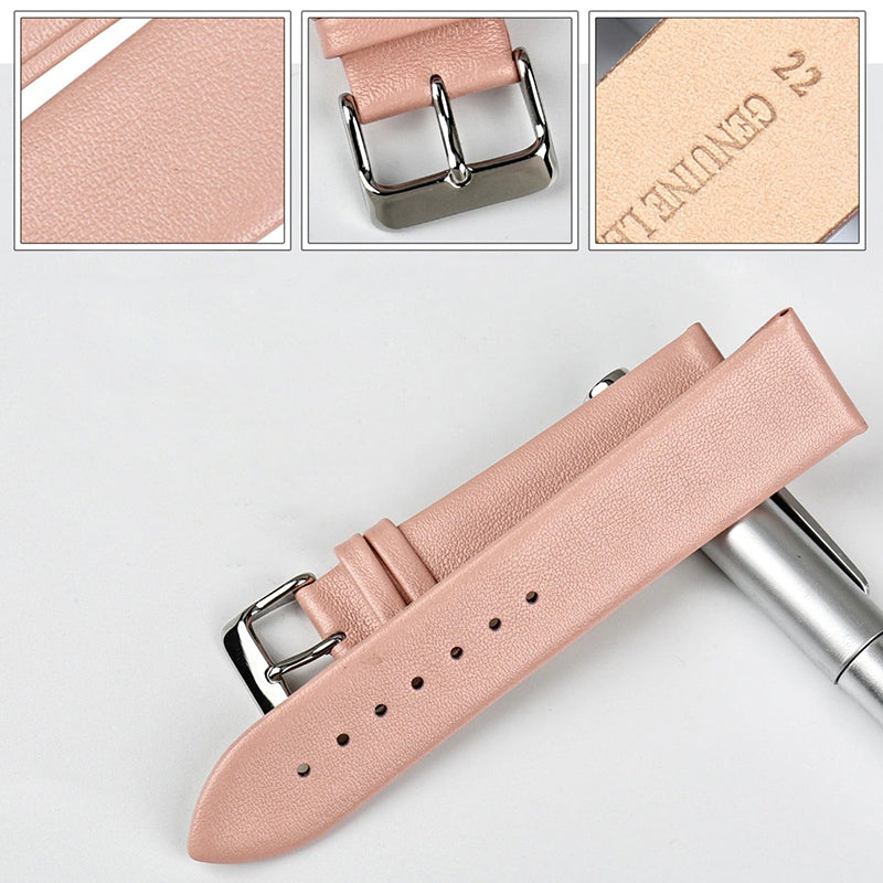 Fashionable Ultra-Thin Genuine Leather Replacement Watchbands