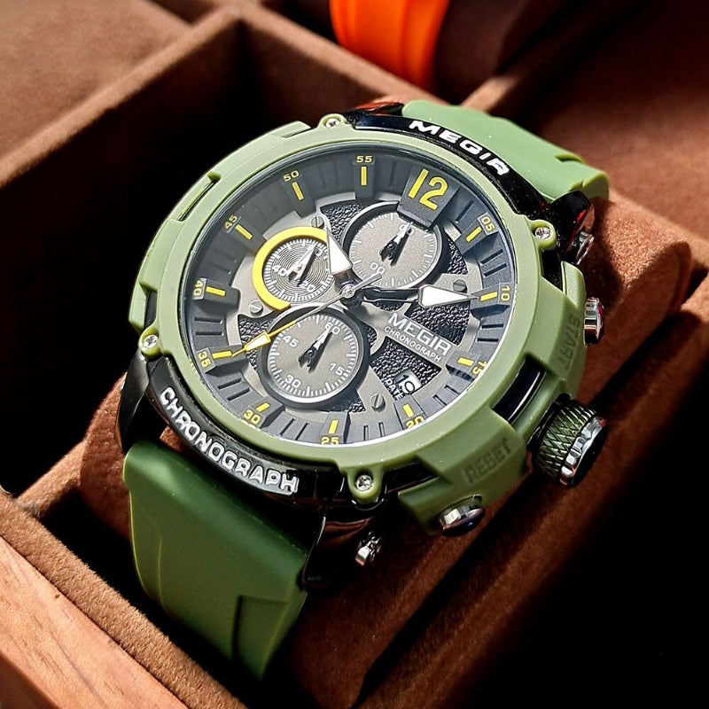 Vibrant Color Military Chronograph Watches for Men