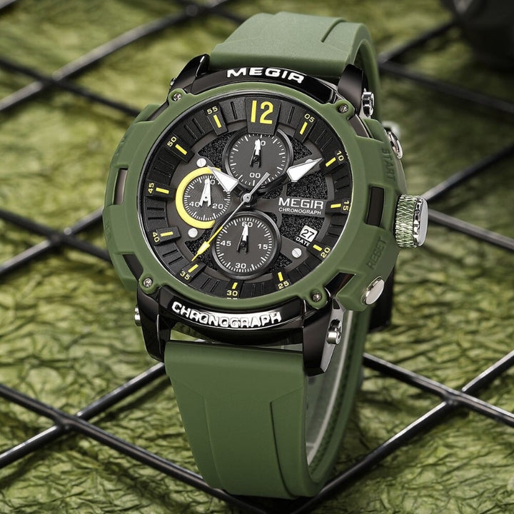 Vibrant Color Military Chronograph Watches for Men