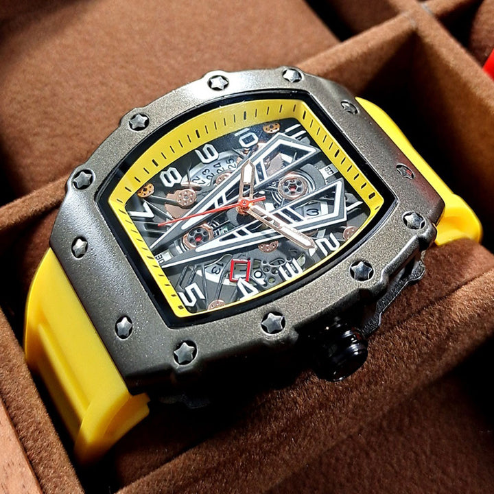 Top-Quality Tonneau Dial Style Fashion Quartz Watch for Men