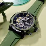 Luminous Hands Silicone Strap Military Sport Chronograph Watches