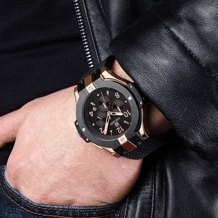 High-Fashion Luminous Silicone Strap Chronograph Watches