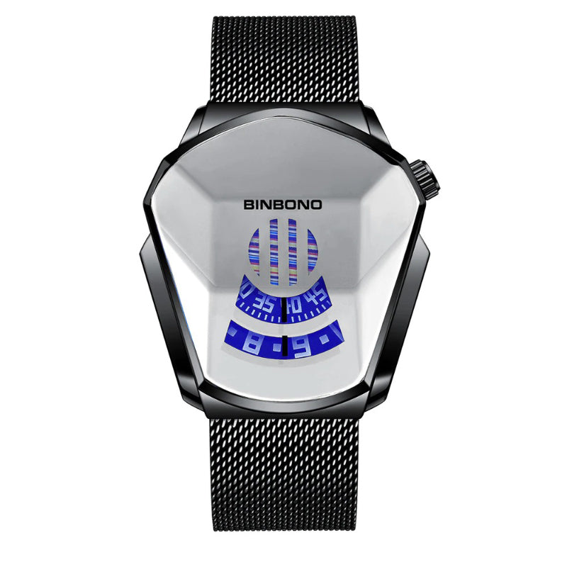 Spectacular 3D Men's Fashion Style Geometric Shape Case Business Quartz Watches