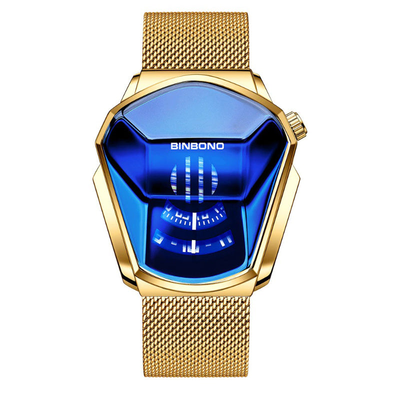 Spectacular 3D Men's Fashion Style Geometric Shape Case Business Quartz Watches