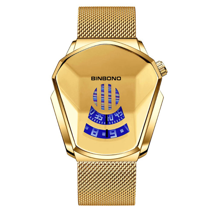 Spectacular 3D Men's Fashion Style Geometric Shape Case Business Quartz Watches