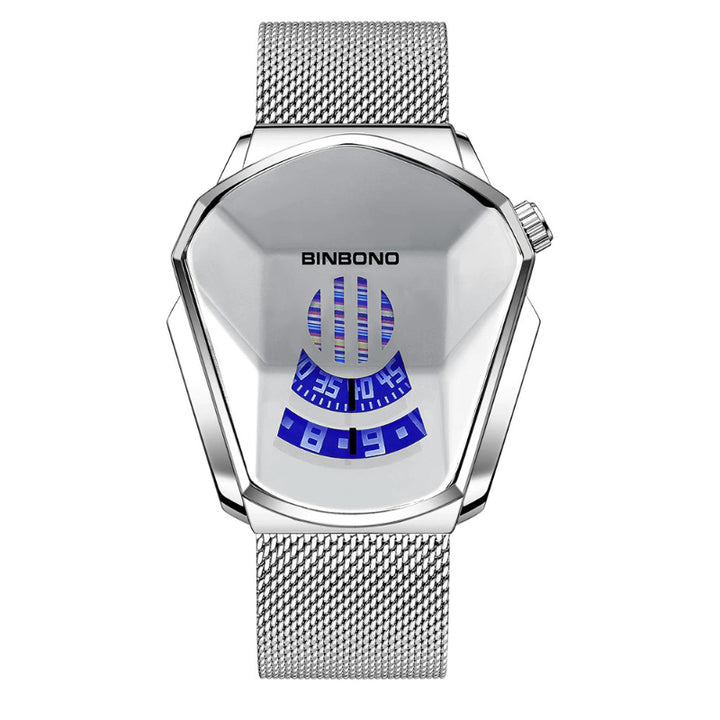 Spectacular 3D Men's Fashion Style Geometric Shape Case Business Quartz Watches