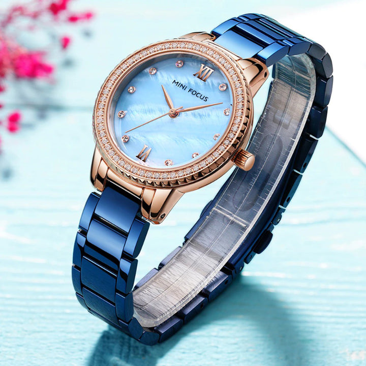Sophisticated Mix Style Rhinestone Scale Dial Quartz Watches