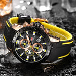 Fashion Sports Chronograph Quartz Watch with Luminous Dial Display