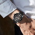 Fashion Sports Chronograph Quartz Watch with Luminous Dial Display