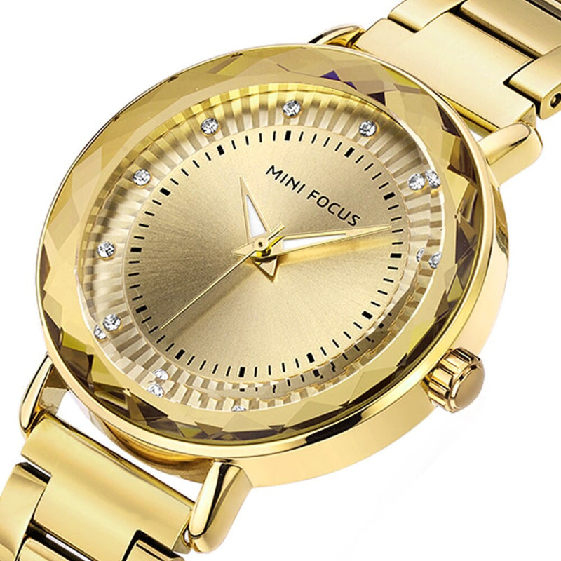 Casual Rhinestone Scale Dial Fashion Quartz Watches