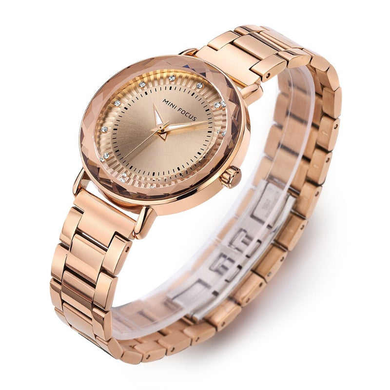 Casual Rhinestone Scale Dial Fashion Quartz Watches